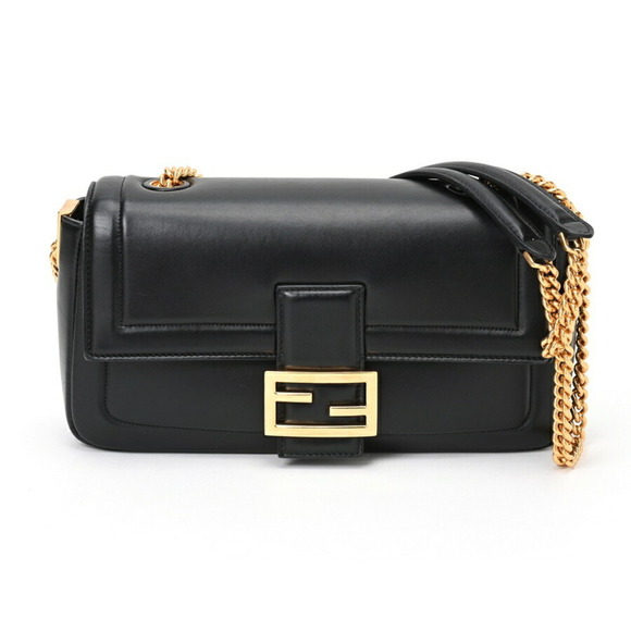 FENDI Black Leather Shoulder Bag - Picture 1 of 9